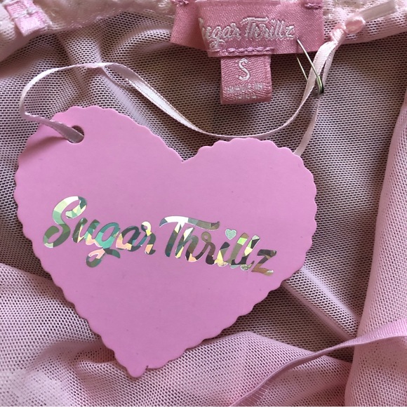 Divine Doll ruffled trim mesh bodysuit by Sugar Thrillz from Dolls Kill in small - Picture 8 of 8